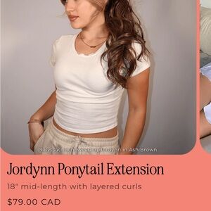 INH Ash Brown Jordynn Pony Hair Extension